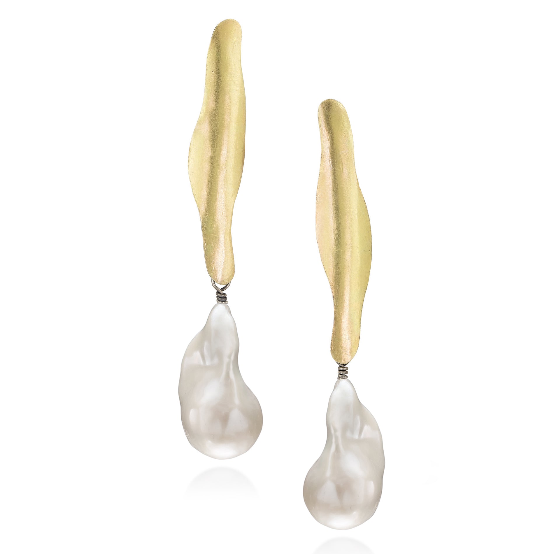 Suzanne Schwartz Jewelry Baroque Pearl Hanging Earrings