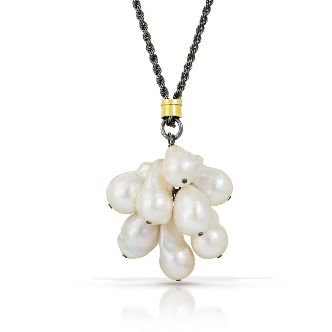 Pearl Pom Pom Necklace