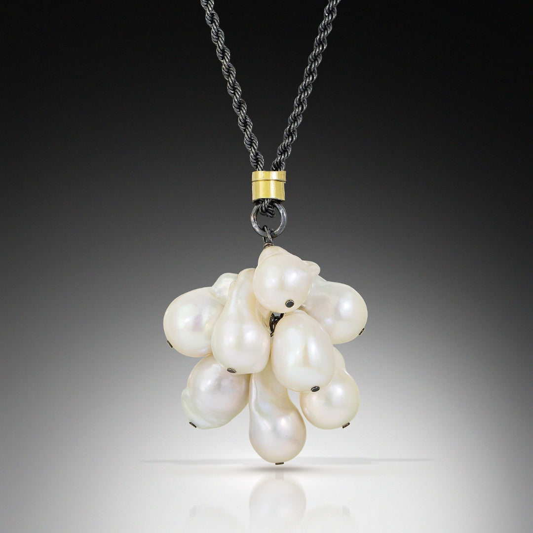 Pearl Pom Pom Necklace