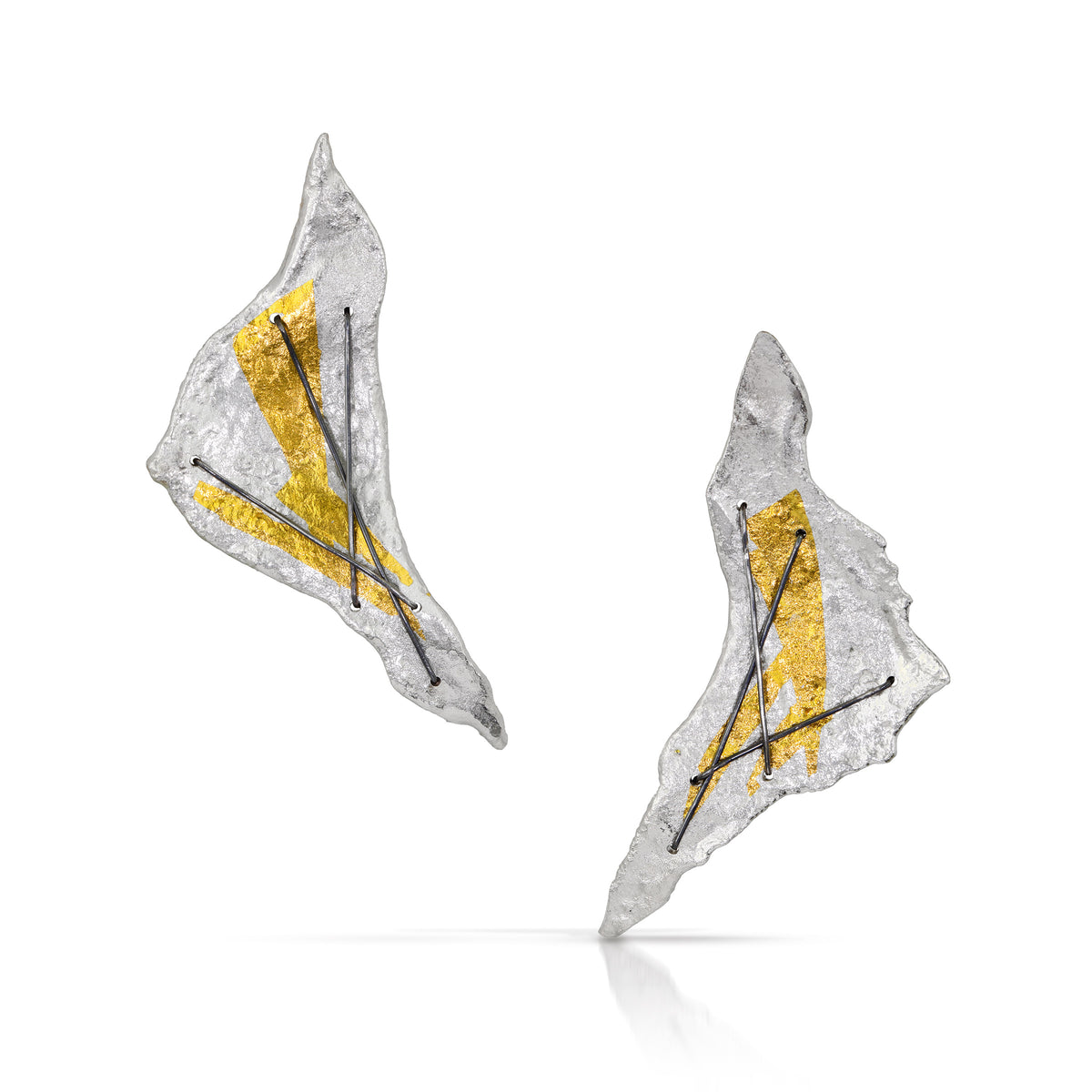 Jigsaw Large Triangular Melt Earrings