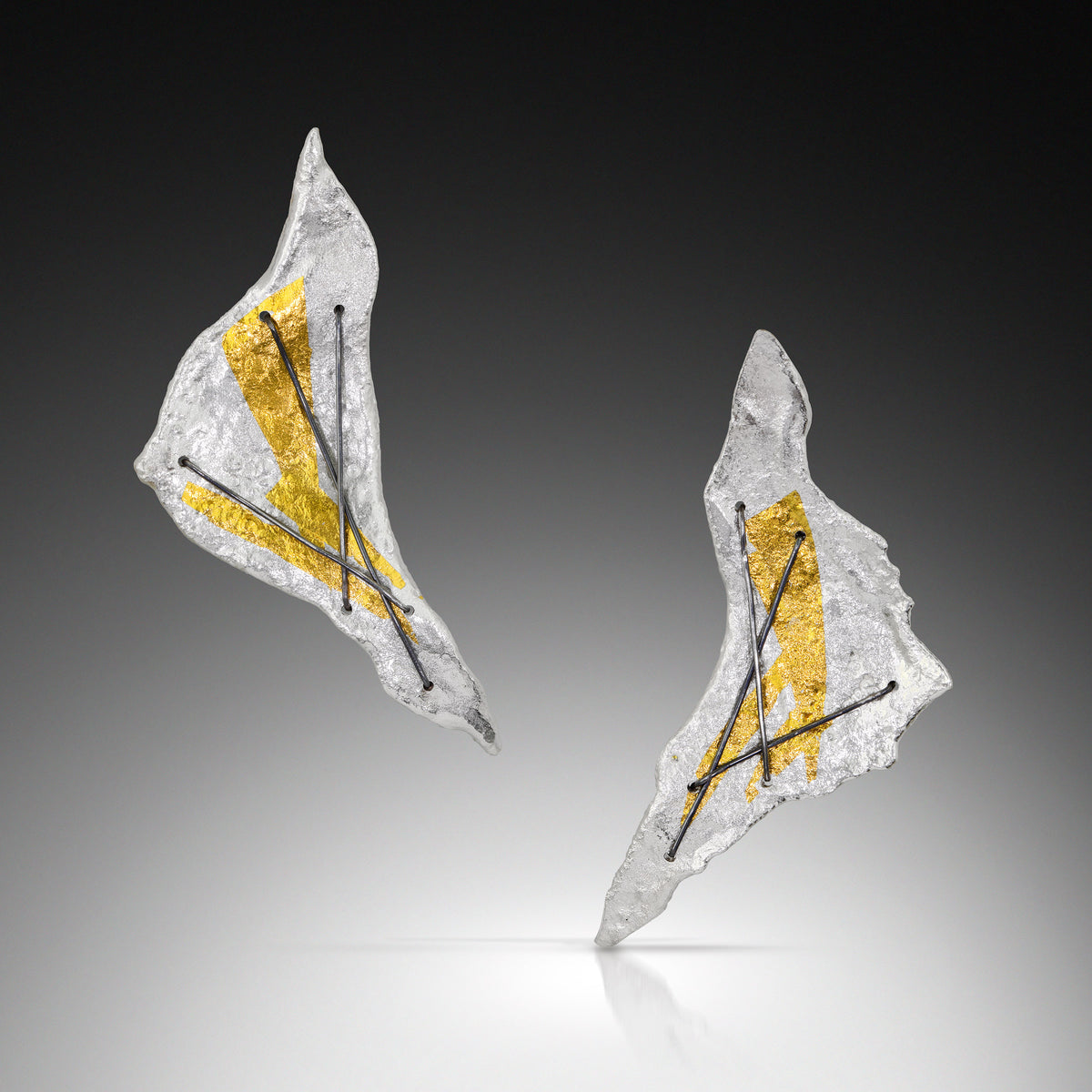Jigsaw Large Triangular Melt Earrings