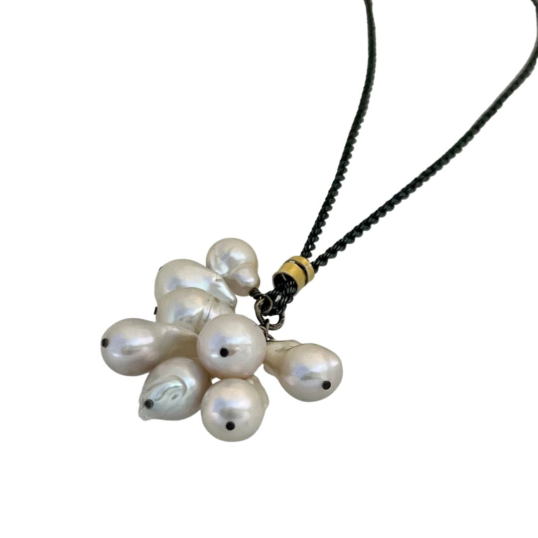 Pearl Pom Pom Necklace