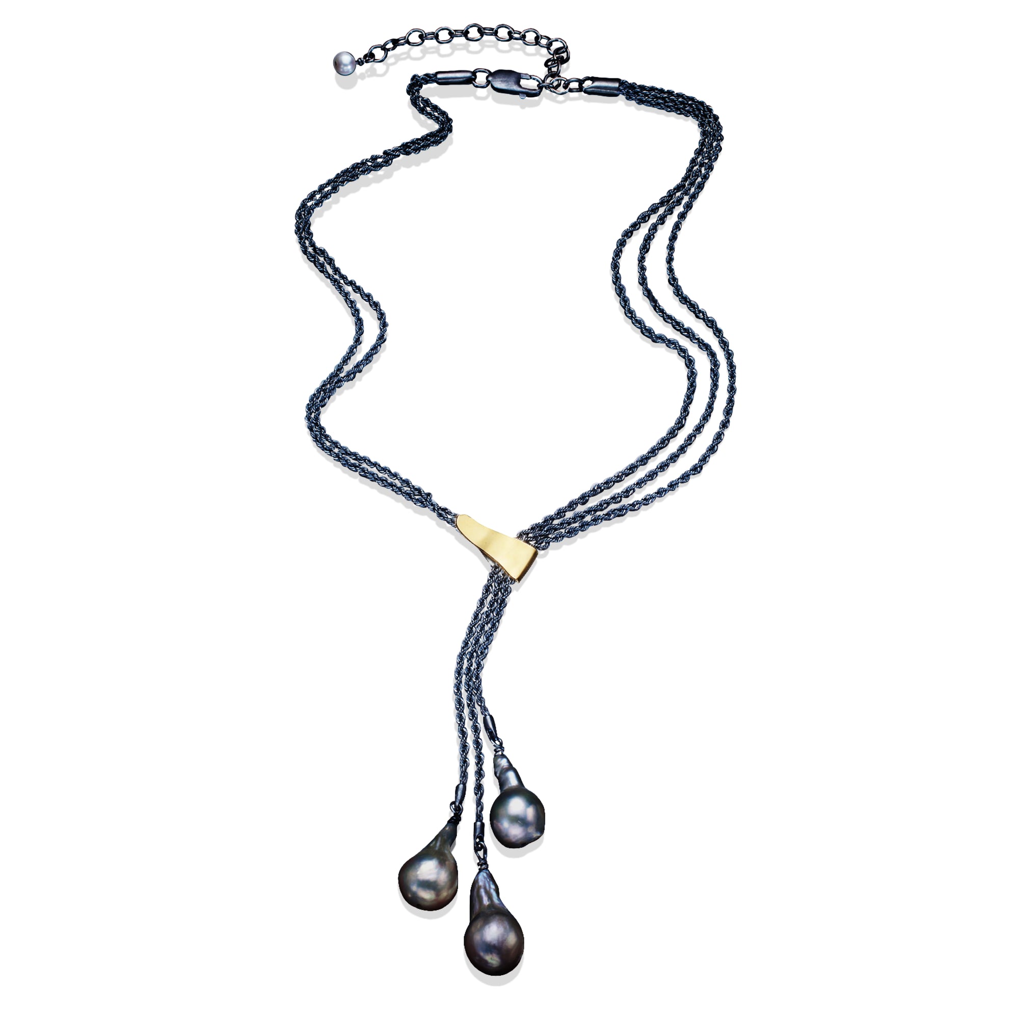 Suzanne Schwartz Three Tahitian Pearls Necklace