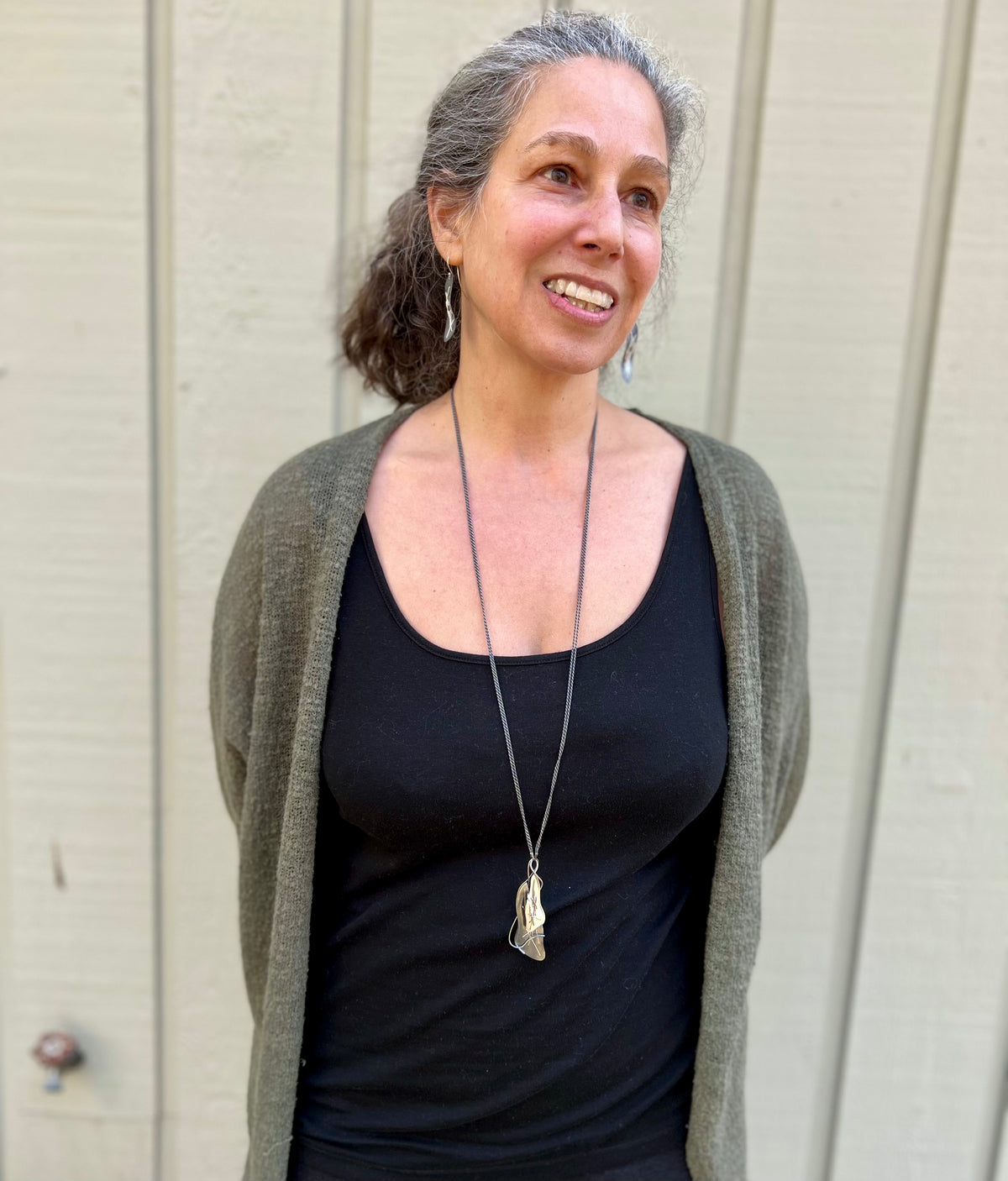 Suzanne Schwartz Wearing Freeform Larriate