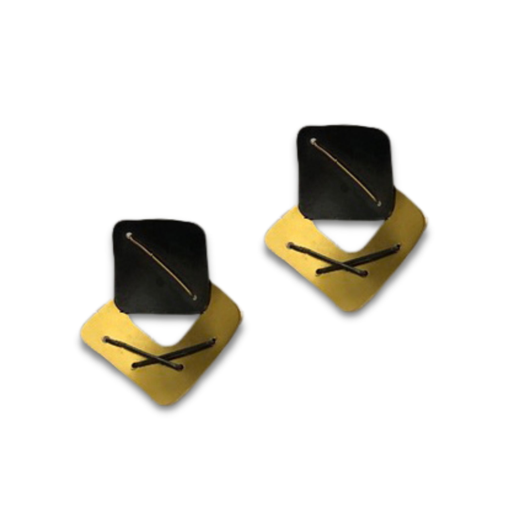 Suzanne Schwartz Layered Earrings with 22k