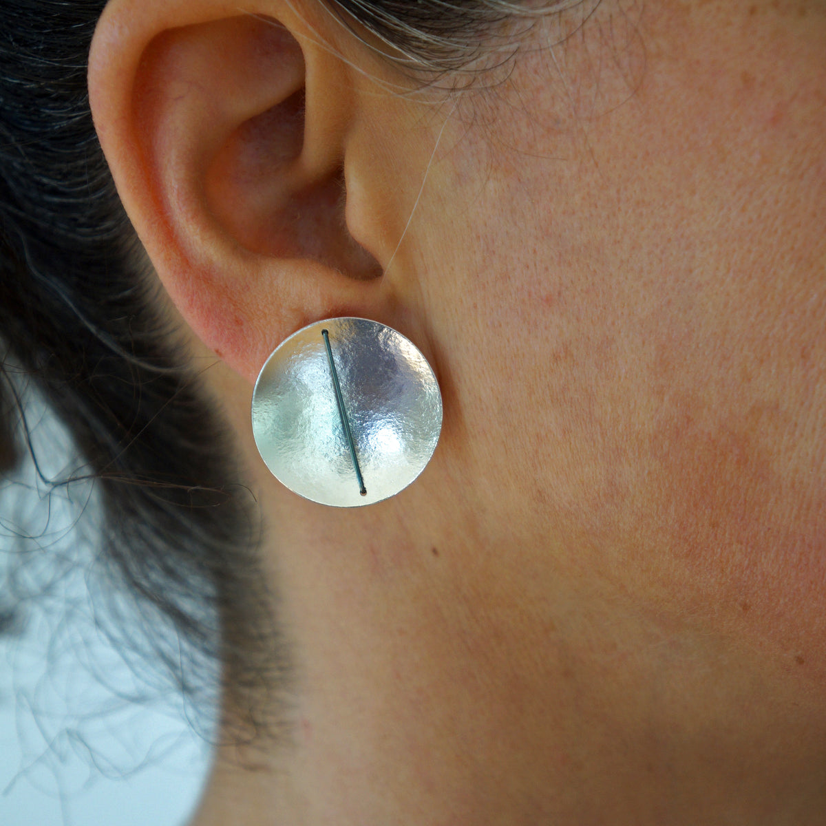 Suzanne Schwartz wearing Circle Earring