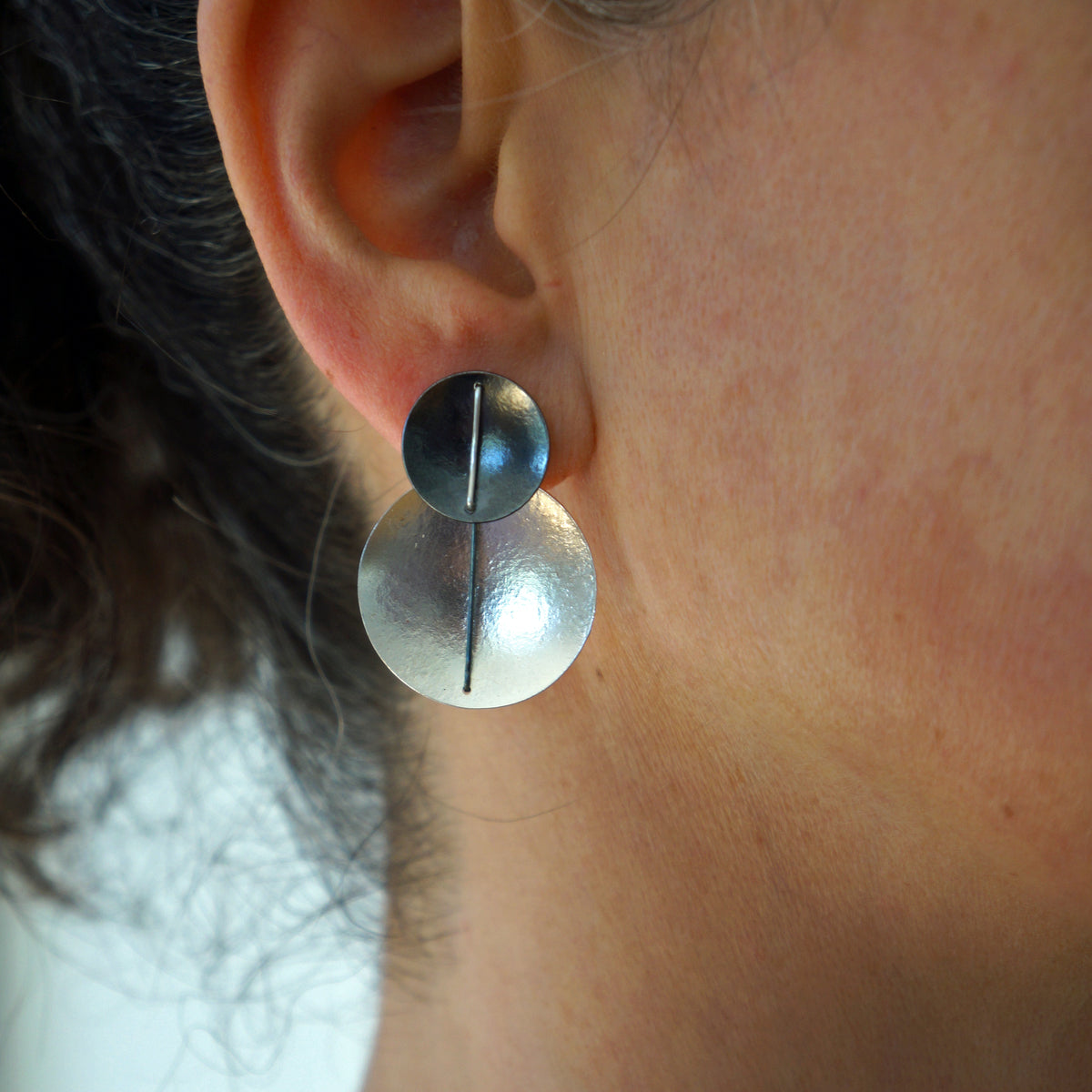 Suzanne Schwartz wearing Double Circle Earrings