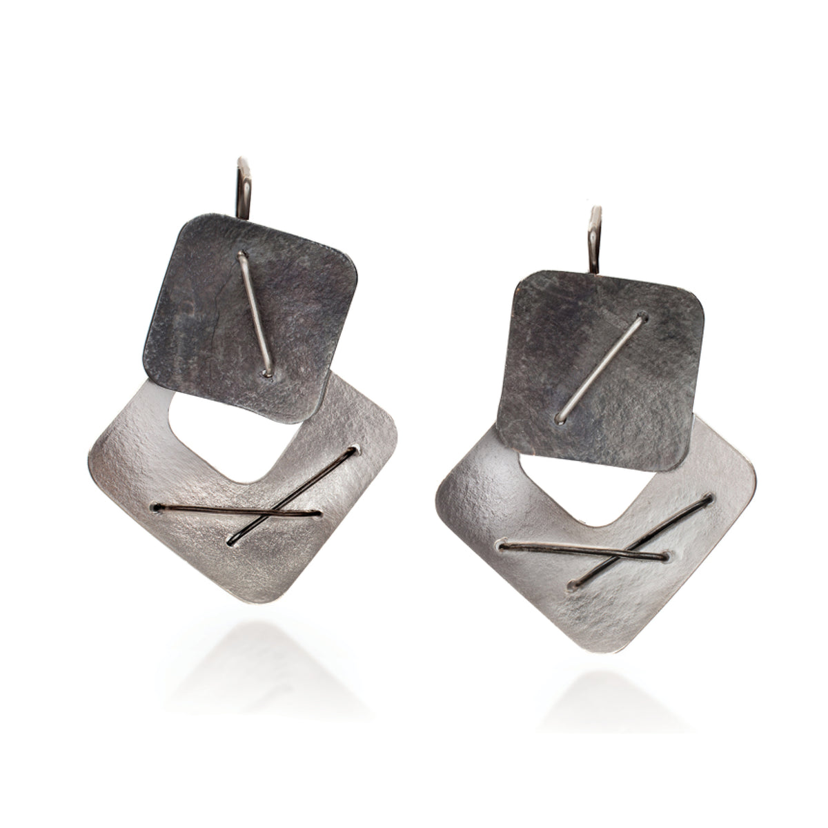 Suzanne Schwartz Two Piece Earrings with Large Top